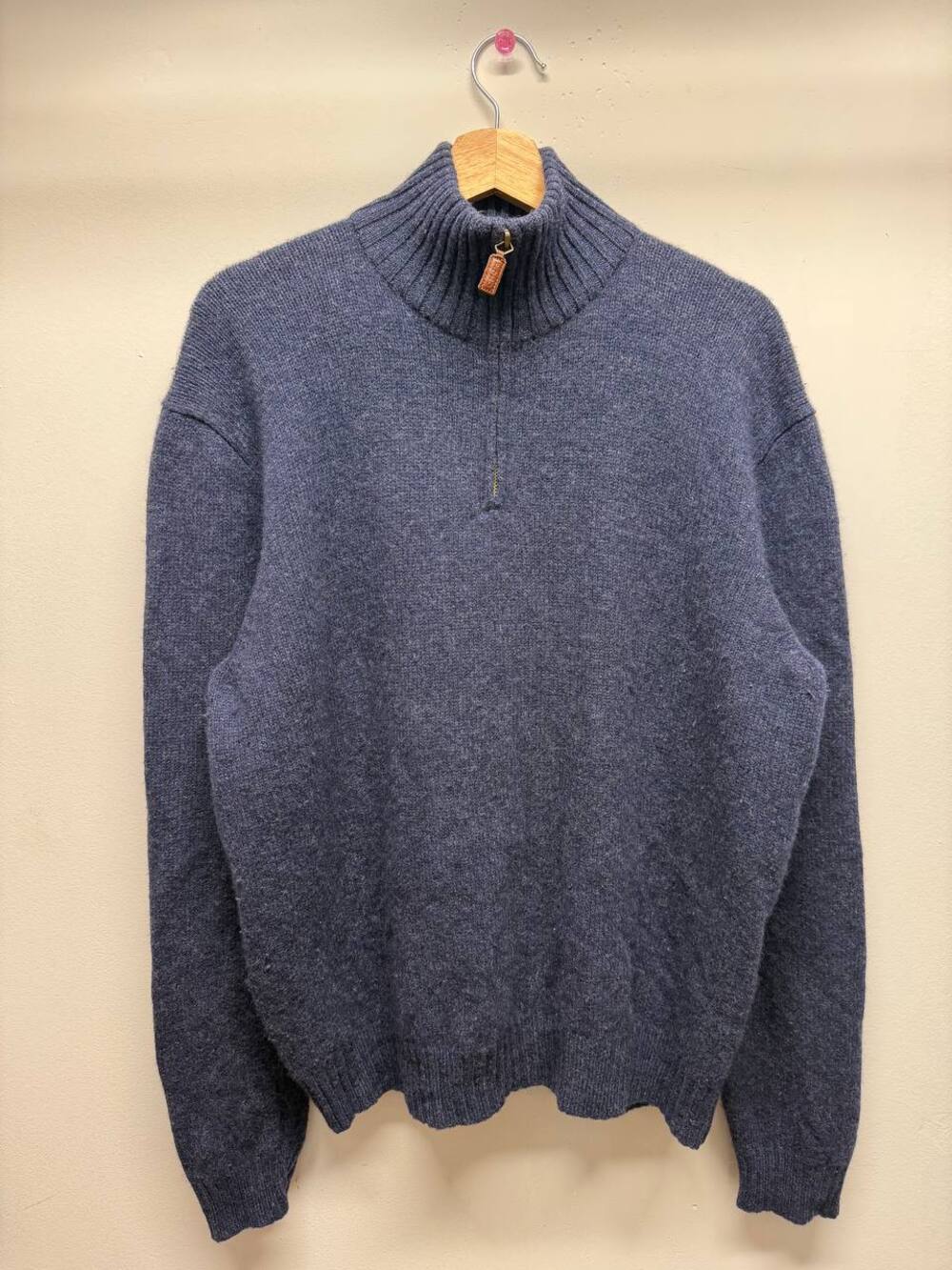 Polo by Ralph Lauren 100% Lambswool Quarter-Zip Sweater